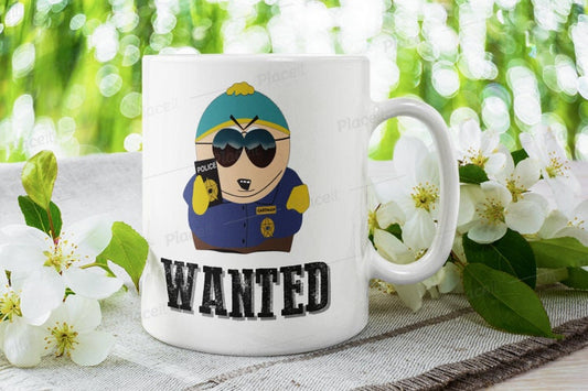 Williamsmugstore eric cartman wanted ,-southpark mug gifts