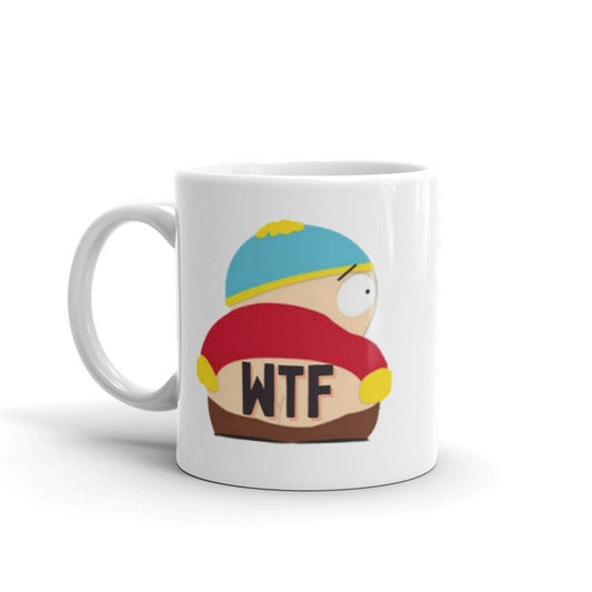 Williamsmugstore eric cartman with bum out wtf ,southpark mug  ,handmade southpark mug,southpark gifts,cartman mug,90s cartoon mug,southpark cup gift