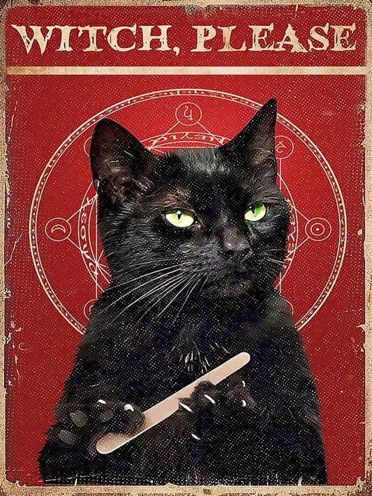 Williamsmugstore eww people  cat poster  , Black Cat Wall Art - Black Cat Print -Black Cat Artwork - Home Decor
