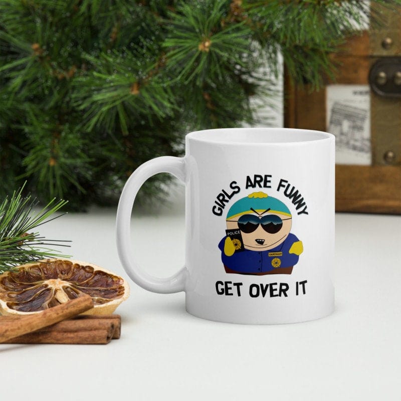 Williamsmugstore girls are funny eric cartman  -southpark gifts,southpark gifts, eric cop cartman mug
