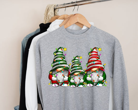 Williamsmugstore Gnome Christmas Sweatshirt, Happy Holidays Sweater, Happy Holidays Gnome