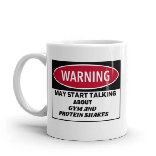 Williamsmugstore gym mug WARNING may start talking about gym and protein drinks