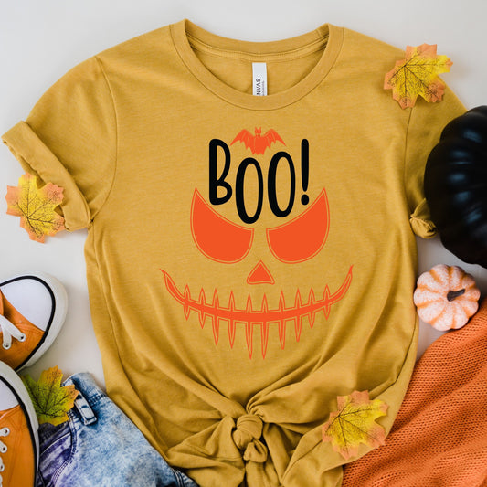 Williamsmugstore halloween Pumpkin shirt, Pumpkin face Shirt, Halloween pumpkin ,  smiling Pumpkin  face  Shirt, halloween tee gift