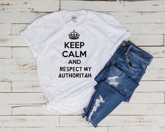 Williamsmugstore keep calm and respect my authoritah  , southpark t shirt