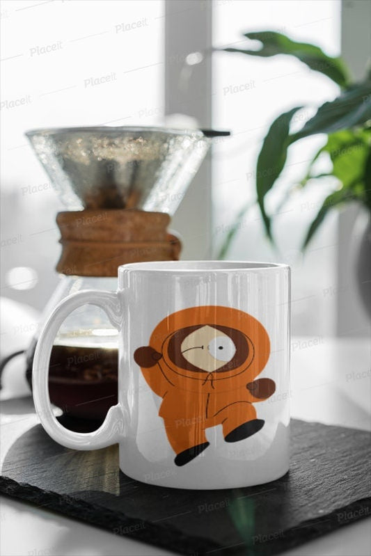 Williamsmugstore kenny mccormic southpark mug  ,90s animated cartoon,southpark gifts,southpark kenny.handmade ceramic mug