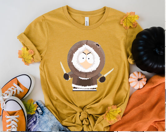 Williamsmugstore kenny mccornmack in eskimo suit   , southpark t shirt , kenny shirt ,animated cartoon,90s t shirt ,gift for fans of southpark