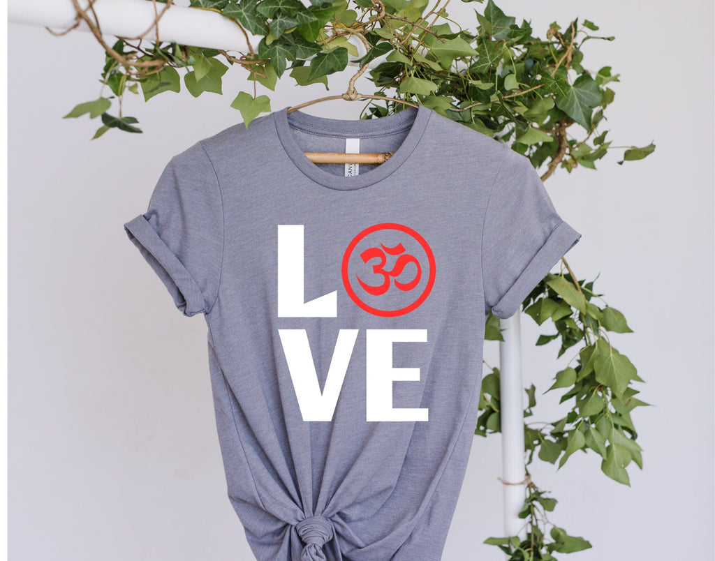 Williamsmugstore love yoga T-Shirt, Meditation Shirt, Yoga Shirt, Yoga Lover Gift, Yoga Gift, Spiritual Shirt, buddhism