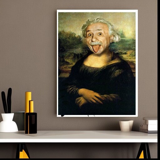 Williamsmugstore Mona Lisa  illustration   Print, Original Oil Painting  de vinci Portrait Poster, Vintage Wall Art, Unique Gift