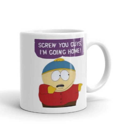 Williamsmugstore mug eric cartman-  screw you guys im going home  ,southpark mug gifts