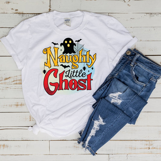 Williamsmugstore naughty little ghost Shirt,Halloween Shirt, naughty ghost  Tshirt, Funny Halloween Shirt ,Halloween Tee Halloween Gift,