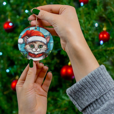 oval cat ornament ,Custom Cat Ornamen,Photo Ornament, Personalized Gift for Cat Mom, Cat Dad, Personalized Cat Christmas Ornament