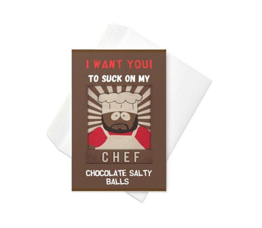 Williamsmugstore QUANTITY chef  greeting card ,birthday card ,southpark birthday card southpark , A6 Card