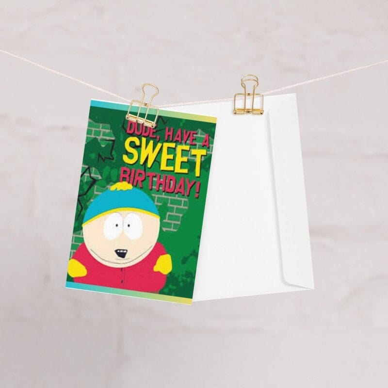 Williamsmugstore QUANTITY eric cartman  greeting card ,southpark birthday card southpark , A6 Card