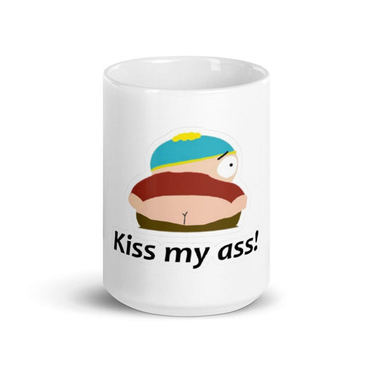 Williamsmugstore south park eric cartman pulling moonie , ceramic southpark mug,90s animated cartoon,southpark gifts,southpark cup