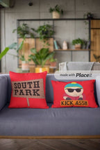 Williamsmugstore south Park throw  Pillow,Eric Cartman kick ass ,Custom South Park Portrait throw  Pillow,Eric Cartman Pillow,South Park Gift