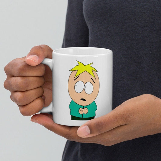 Williamsmugstore southpark butters ceramic coffee mug  ,handmade southpark mug,southpark gifts, ,90s cartoon mug,southpark cup gift