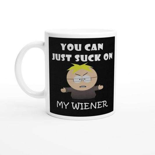 Williamsmugstore southpark butters mug ,you can suck my wiener ,friends mug ,90s animated cartoon mug , southpark mug gift,90s mug,