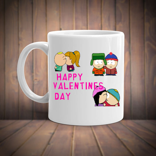 Williamsmugstore southpark happy valentines day   -southpark gifts,handmade southpark mug,southpark gifts,90s cartoon mug