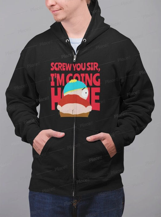 Williamsmugstore southpark hoodie ,  screw you sir iam going home ,southpark clothing  , animated cartoon,90s hoodie  ,gift for fans of southpark