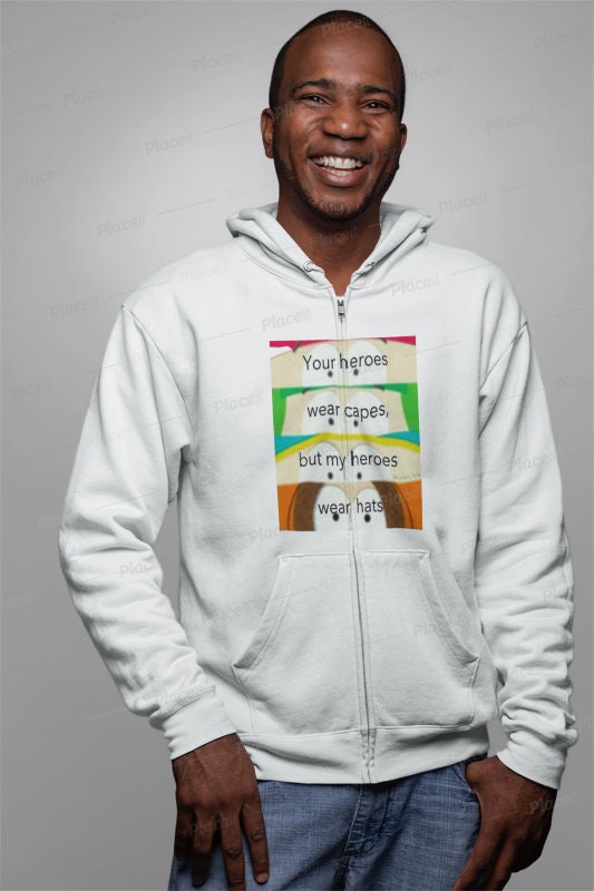 Williamsmugstore southpark hoodies heroes wear hats hoodie   - , southpark animated cartoon,90s hoodie