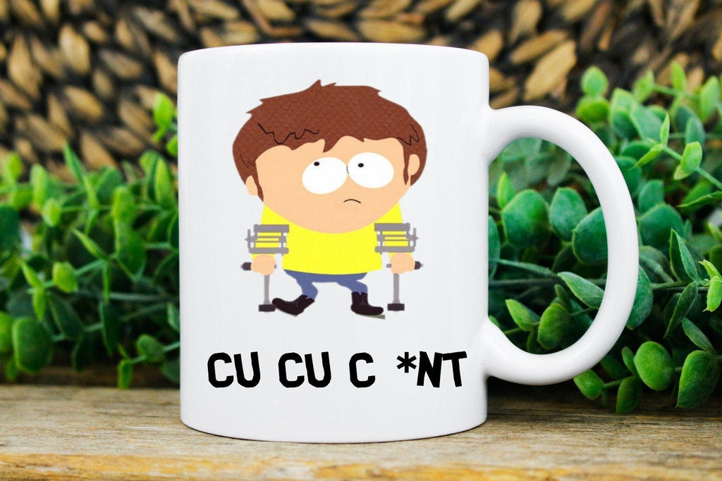 Williamsmugstore southpark jimmy ,handmade mug ,90s mug ,aminated cartoon series ,southpark gifts,cartman mug,90s coffee mug,ceramic coffee mug