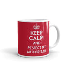 Williamsmugstore southpark  keep calm and and respect my authoritah  ,handmade southpark mug,southpark gifts,cartman mug,90s cartoon mug