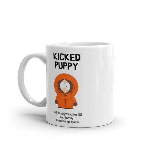 Williamsmugstore southpark kenny ,kicked like a puppy  -southpark gifts,handmade southpark mug,southpark cup ,90s cartoon mug