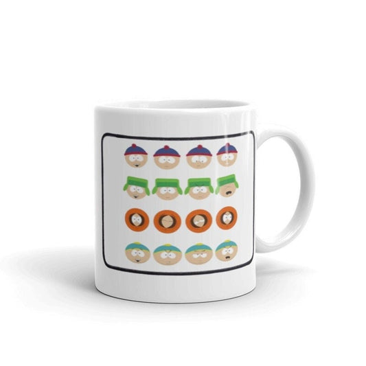Williamsmugstore southpark -moods of characters ,handmade southpark mug,southpark gifts,cartman mug,90s cartoon mug,southpark cup gift