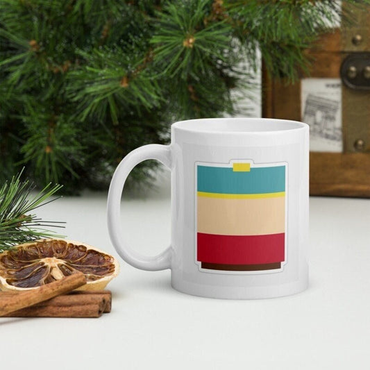 Williamsmugstore SOUTHPARK MUG eric cartman as minecraft pixel ,handmade southpark mug