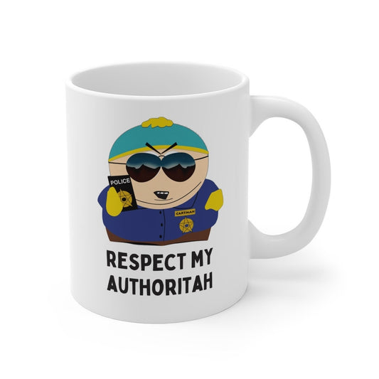 Williamsmugstore SOUTHPARK MUG eric cartman cop respect my authoriath,southpark mug