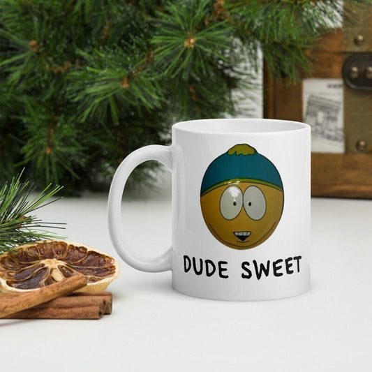 Williamsmugstore southpark mug,stan marsh dude sweet ,southpark gifts,cartman mug,90s animated cartoon mug