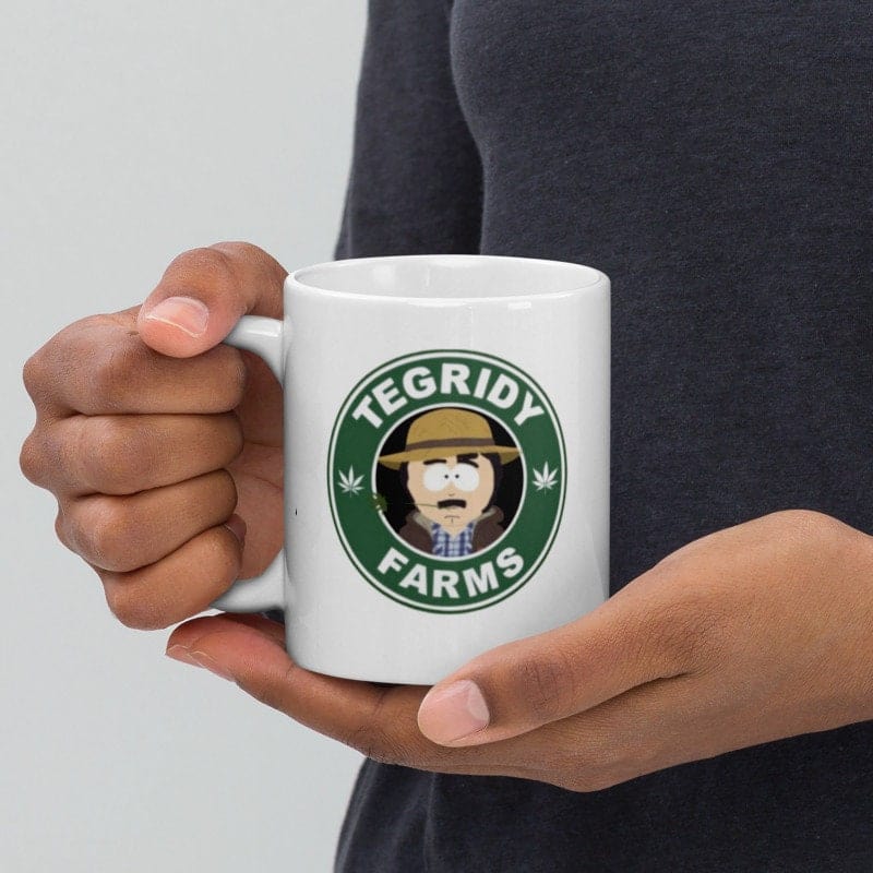Williamsmugstore southpark mug ,tegridy farms , randy marsh .animated cartoon,southpark mug gift.coffee mug gifts