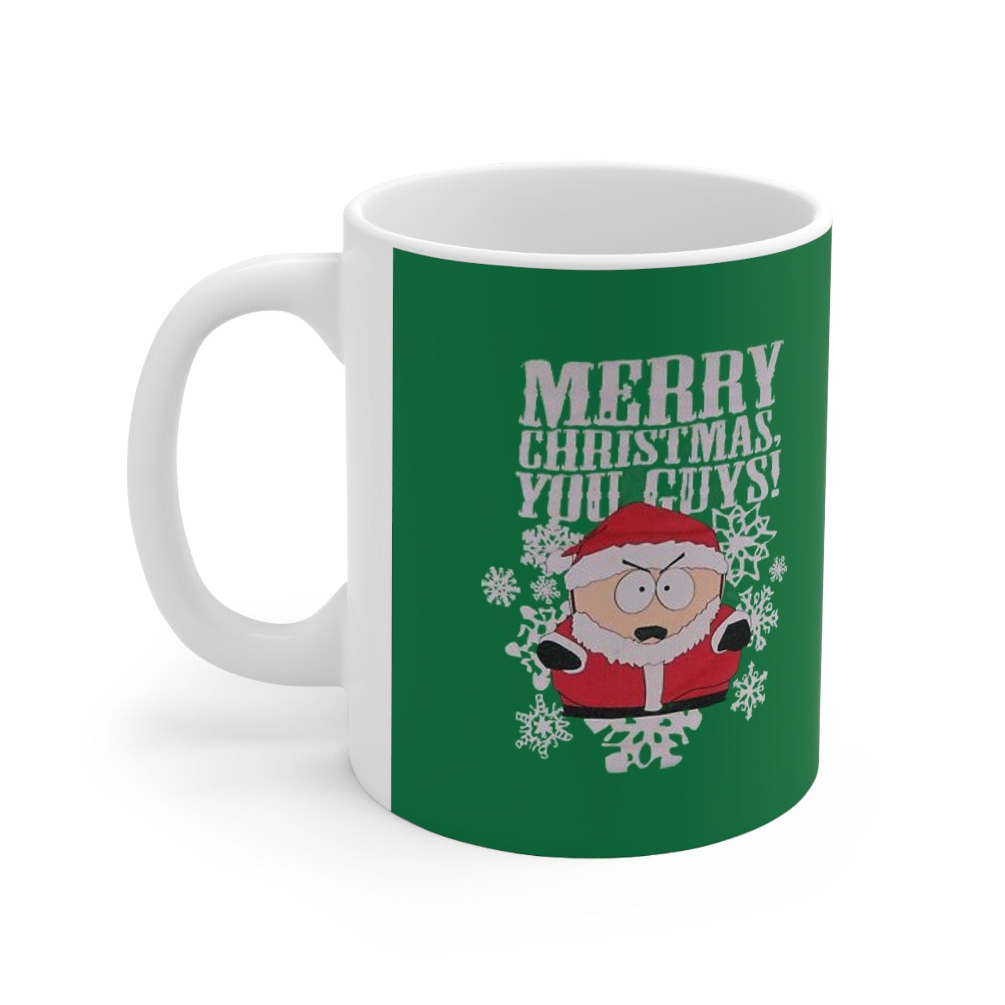 Williamsmugstore SOUTHPARK MUGS eric cartman as santa ,,handmade ceramic southpark mug
