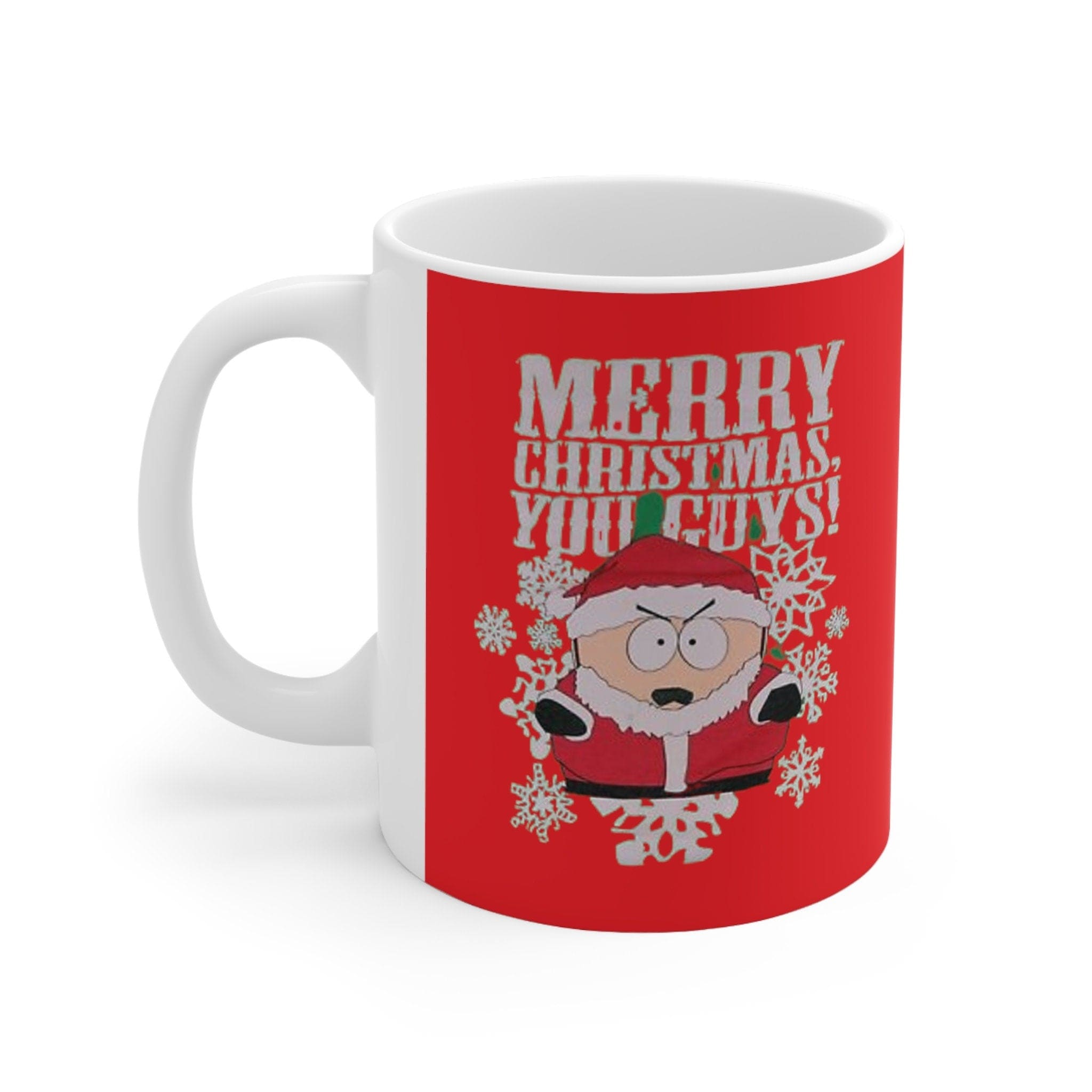Williamsmugstore SOUTHPARK MUGS eric cartman as santa ,,handmade ceramic southpark mug