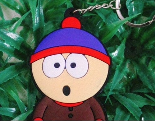 Williamsmugstore southpark plush keyrings , 4  piece  keyrings  sets of  southpark characters,backpack keyring charm,southpark characters