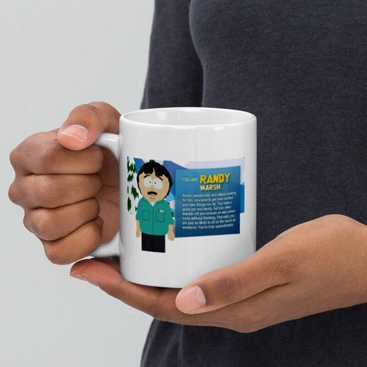 Williamsmugstore southpark randy marsh  ,handmade southpark mug,southpark gifts,marsh  mug,90s coffee mug,ceramic coffee mug