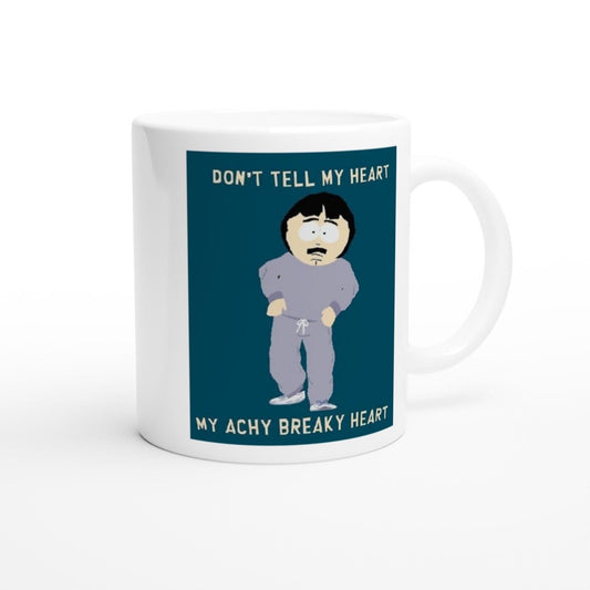 Williamsmugstore southpark randy marsh mug  , achy breaky heart  ,90s animated cartoon,southpark mug gift,ceramic coffee mug