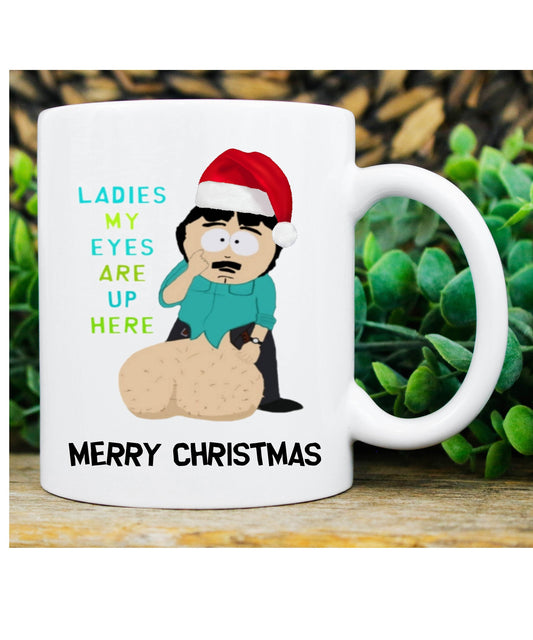 Williamsmugstore southpark randy marsh mug  , my eyes are up here  , friends mug ,90s animated cartoon,southpark mug ,ceramic coffee mug