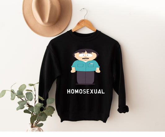 Williamsmugstore southpark randy marsh sweatshirt,  randy marsh  homosexual ,90s animated cartoon,southpark sweat tee