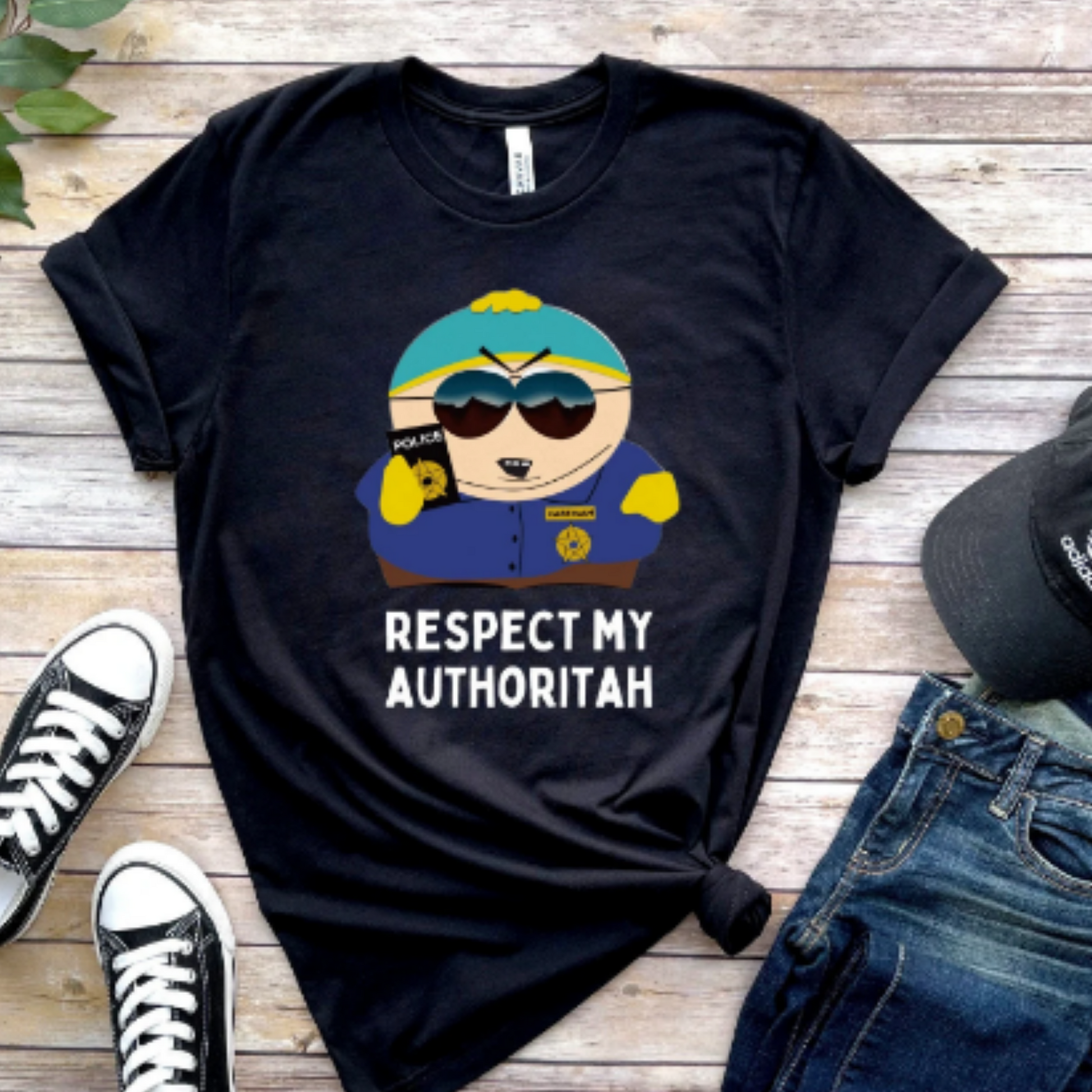 Williamsmugstore southpark shirt eric cartman -respect my authoritah , southpark  t shirt