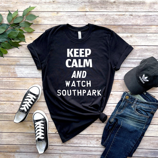 Williamsmugstore southpark shirt S / black keep calm and watch southpark, southpark t shirt