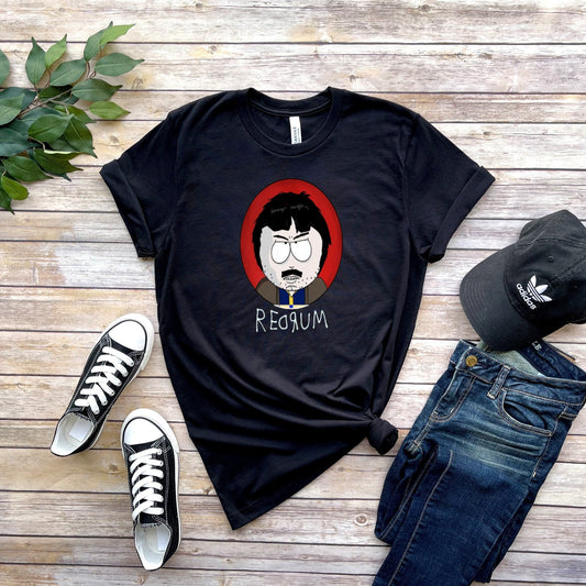 Williamsmugstore southpark shirt southpark randy marsh, redrum in reverse  southpark tshirt