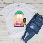 Williamsmugstore southpark shirt white eric cartman beefcake shirt, southpark t shirt