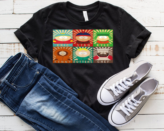 Williamsmugstore southpark shirts size / black southpark name card collection ,southpark t shirt