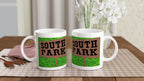 Williamsmugstore southpark sign post coffee mug, handmade ceramic southpark mug,