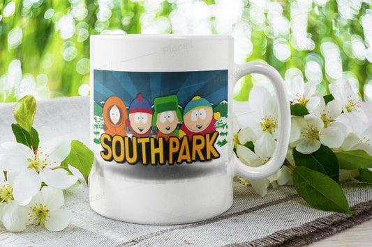 Williamsmugstore southpark sign  post   ,handmade southpark mug,southpark gifts,cartman mug,90s cartoon mug,southpark cup gift