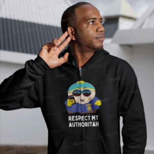 Williamsmugstore southpark southpark  Hoodie respect my authority  -- southpark hoodie