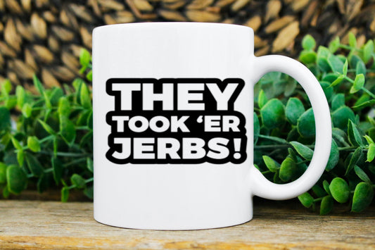 Williamsmugstore southpark they took heer jerbs ,  -southpark gifts,handmade southpark mug,southpark gifts,90s cartoon mug