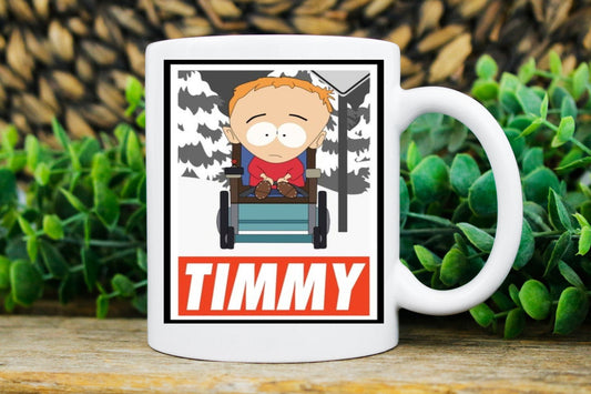 Williamsmugstore southpark timmy  ,handmade southpark mug,southpark gifts,timmy  mug,90s cartoon mug,ceramic coffee mug