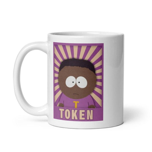 Williamsmugstore southpark token mug  ,token  southpark  ,90s animated cartoon,southpark mug gift,90s mug